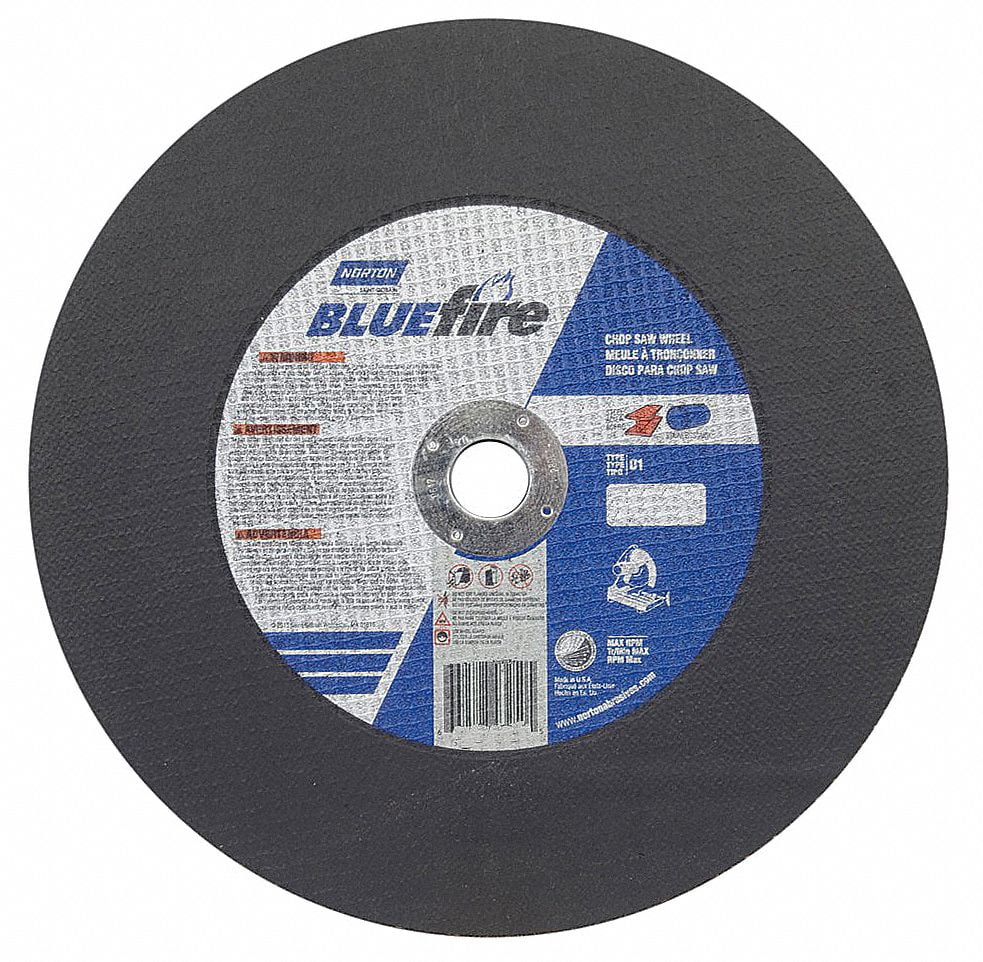 Norton BlueFire 3” x .035” x 3/8” Cut-Off Wheels Metal-Stainless Pack of 3