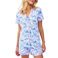 thumbnail image 1 of Set de pijama Zelbuck, pantalones cortos de playa Y2K Preppy Monkey para mujer, 1 of 5