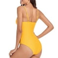 thumbnail image 6 of Womens Swimsuits Pimelu Bathing Suit for Women One Piece Swimsuit High Waist Bathing Suits Women Summer Beach Strap Cut out Monokini Swimwear Ladies Girls Fashion Color Block Bikini, 6 of 7
