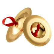 Kokiya Copper Hand Cymbals 1 Pair Diameter 12cm Mini Hand Percussion Finger Cymbals for