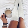 thumbnail image 2 of Qarigey Encaje Largo Muslo Alto Invierno Leggings Calcetines Botas Medias Pila Mujer Tejer Chica Medias, 2 of 6