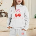 thumbnail image 2 of Girls Outfit Sets Toddler Boy Girl Long Sleeve Cute Print Warm Hoodie Sweatpant Kids Outfits Sweat Suit,2-13Y, 2 of 4