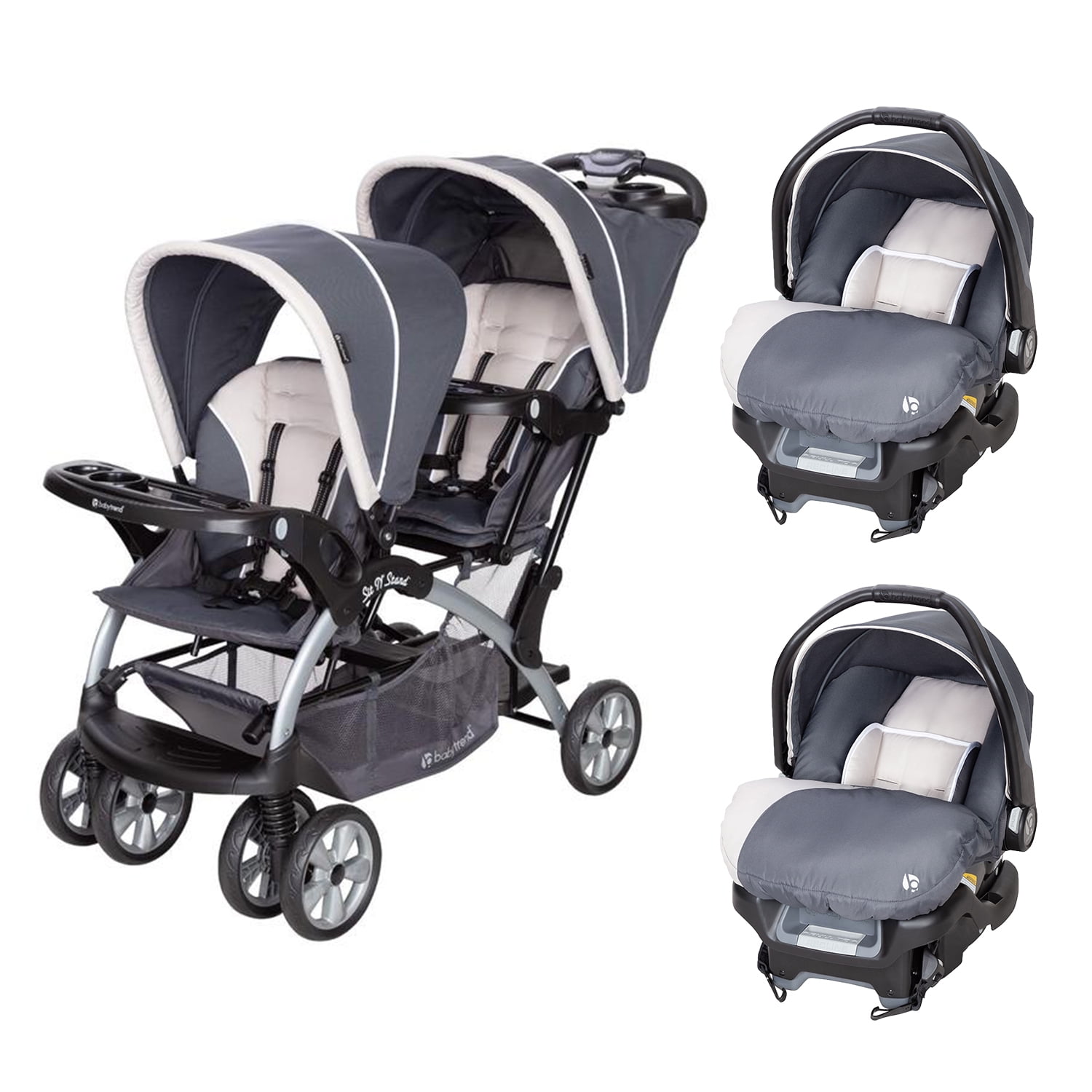 Tandem Stroller Car Seats, Baby Trend Twin Stroller With Car Seats