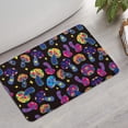 thumbnail image 2 of Colorful Psychedelic Mushroom Black Pattern Bathroom Rugs Mat,Non Slip Microfiber Bathroom Rug,Rubber Backing,Soft Bathroom Mats for Bathroom Floor,Tub and Shower,17x27in(43x68cm), 2 of 5