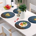 thumbnail image 6 of Ryvnso Heart with Boho Pattern Round Plate Mats Dining Table Placemat Set of 4 for Holiday Decoration, 6 of 7