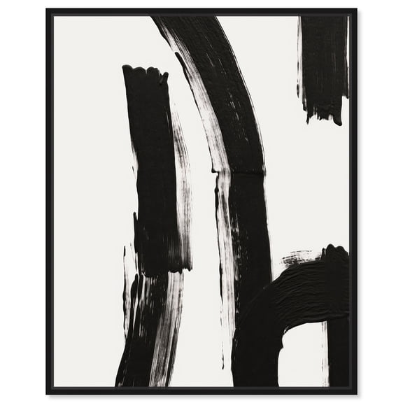 Abstract Chair Modern Earth Tone Abstracts Canvas Wall Art by Art Remedy, Black Floater Frame, 16"x20"