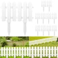 thumbnail image 1 of Valla de jardín de 12 piezas con inserto de valla de 12 piezas, valla de plástico blanco, bordes de valla de jardín, parterres de césped, bordes de plantas, 1 of 5