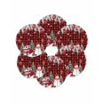 thumbnail image 7 of 15 Inch Round Placemats Set of 6, Red Plaid Christmas Non Slip Heat Insulation PP Table Mats, Xmas Snowman Truck Tree Balls Washable Place Mats for Kitchen Dining Party Table Decor, 7 of 7