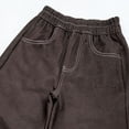 thumbnail image 4 of fatyb Girls Wide Leg Pants High Elastic Waistband Casual Trousers with Pockets Kids Girls Fashion Long Pants, 4 of 6