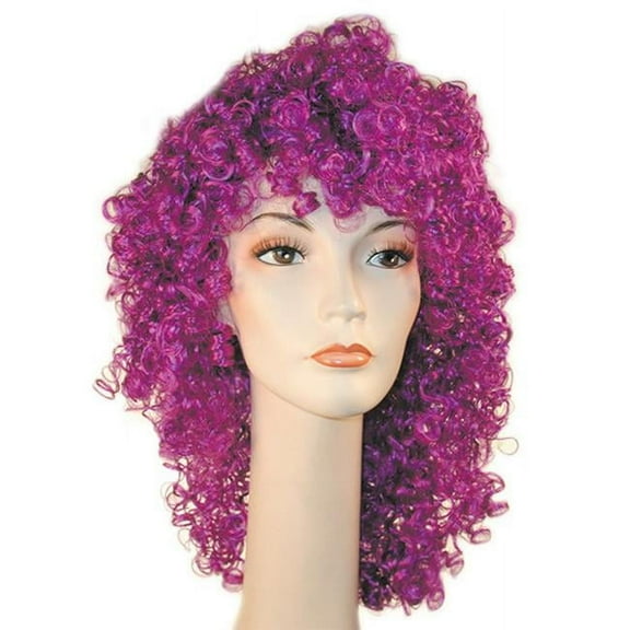Clown Disco Sky Blue Wig Costume