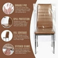thumbnail image 3 of Plastic Chair Covers, Set of 4 - Clear Vinyl Seat Protectors for Dining Room Chairs, 3 of 5