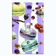 thumbnail image 1 of Metal Light Switch Plate Cover Macaron Fruits and Spices Dessert Stripes CAK025, 1 of 13