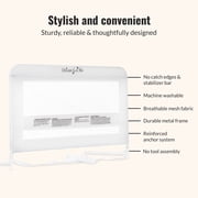 Dream On Me Lightweight Mesh Security Adjustable Bed Rail for Toddler in White, Fits for Twin, Full, Queen, Toddlers and Bunk Size Beds with a Mattress height less than 5 inches only.