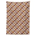 thumbnail image 2 of Autumn Tablecloth, Continuous Pattern of Zentangle Style Ornamental Leaves in Pastel Tones, Rectangle Satin Table Cover Accent for Dining Room and Kitchen, 52" X 70", Multicolor, by Ambesonne, 2 of 2