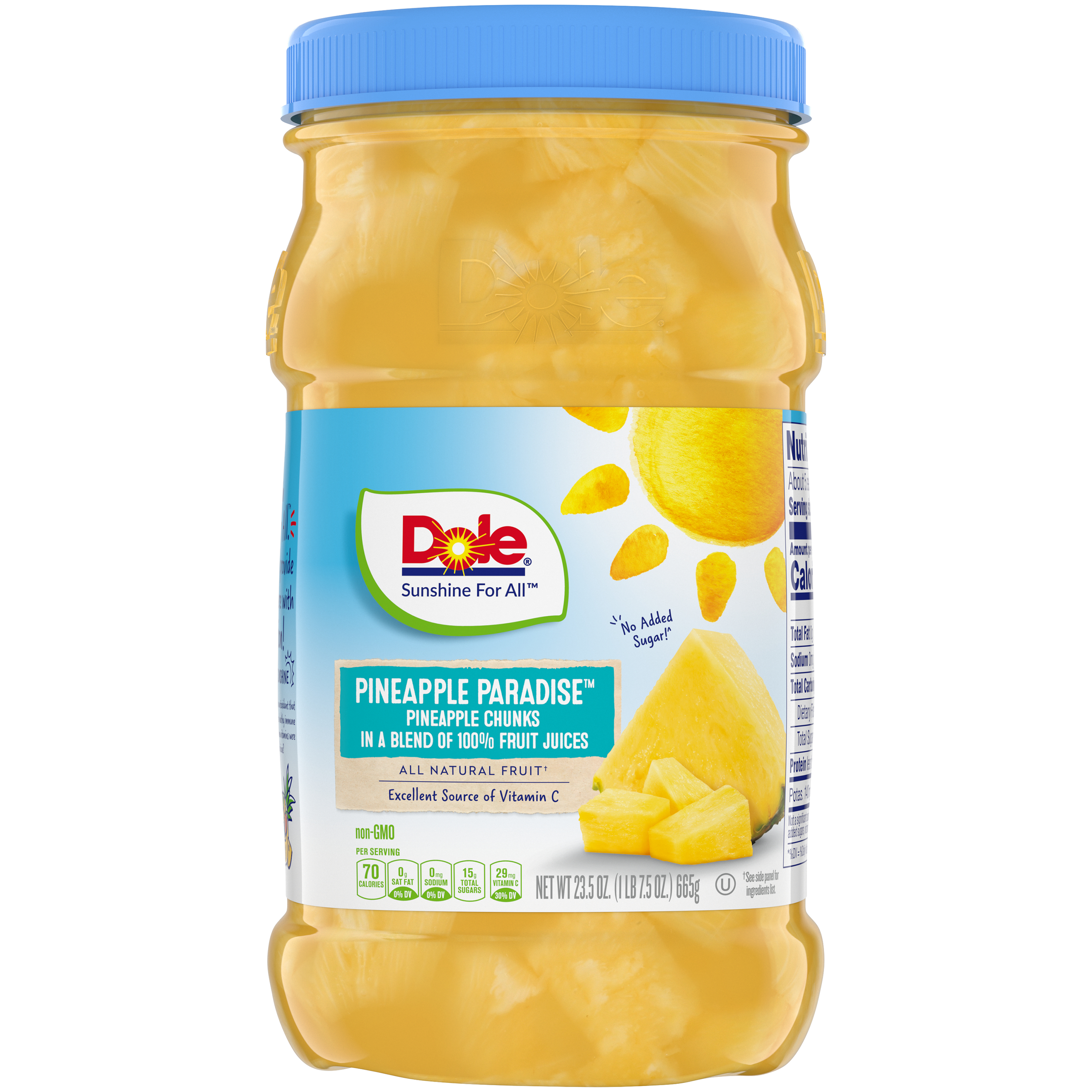 Dole Pineapple Chunks in 100% Fruit Juice, 23.5 oz Jar - image 3 of 12