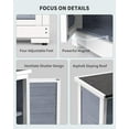 thumbnail image 3 of Lofka Wood Garden Shed, Outdoor Storage Cabinet with Ventilate Shutter and Asphalt Roof, Grey, 3 of 9