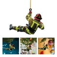thumbnail image 4 of KCEHTA Firefighter Christmas Ornaments, Firefighter Christmas Tree Ornaments, Firefighter Ornaments for Christmas Tree, Christmas Birthday Father's Day Gift for Dad Husband Son, 4 of 6