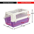 thumbnail image 4 of Ferplast ATLAS Two Door Top Load Plastic Kennel Carrier, For Small Cat or Dog, Purple 22 inch, 4 of 5