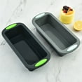 thumbnail image 3 of Silicone Loaf Pan for Baking Bread, Meatloaf, Cake, Non-Stick Reusable Rectangle Molds with Easy Grab Handles, 3 of 5