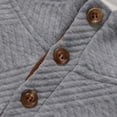 thumbnail image 3 of Mens Hoodies Plain Relaxed Fashionable Button-Up Drawstring Long-Sleeved,Size 3XL, 3 of 7