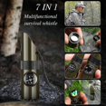 thumbnail image 4 of 7 In 1 Camping Survival Werkzeug Notfall Pfeife Kompass Thermometer Led Taschenlampe Spiegel Mit Lanyard Kinder Sicherheit Kit Outdoor Multifunktion W, 4 of 5