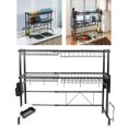 thumbnail image 1 of Dish Rack, Non-slip 304 Stainless Steel Compact Storage Rack, for Restaurant Home Kitchen Cutting Boards, Pot Covers, Dishes, 1 of 8