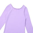 thumbnail image 5 of Kaerm Girls Long Sleeve Bodysuit Leotard Dress Gymnastics Ballet Wrap Skirt Dance Costume Lavender 3-4, 5 of 6