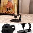 thumbnail image 3 of Candelabros de hierro forjado retro, candelabros cónicos de hierro forjado, candelabros simples para decoraciones navideñas (2, negro), 3 of 7