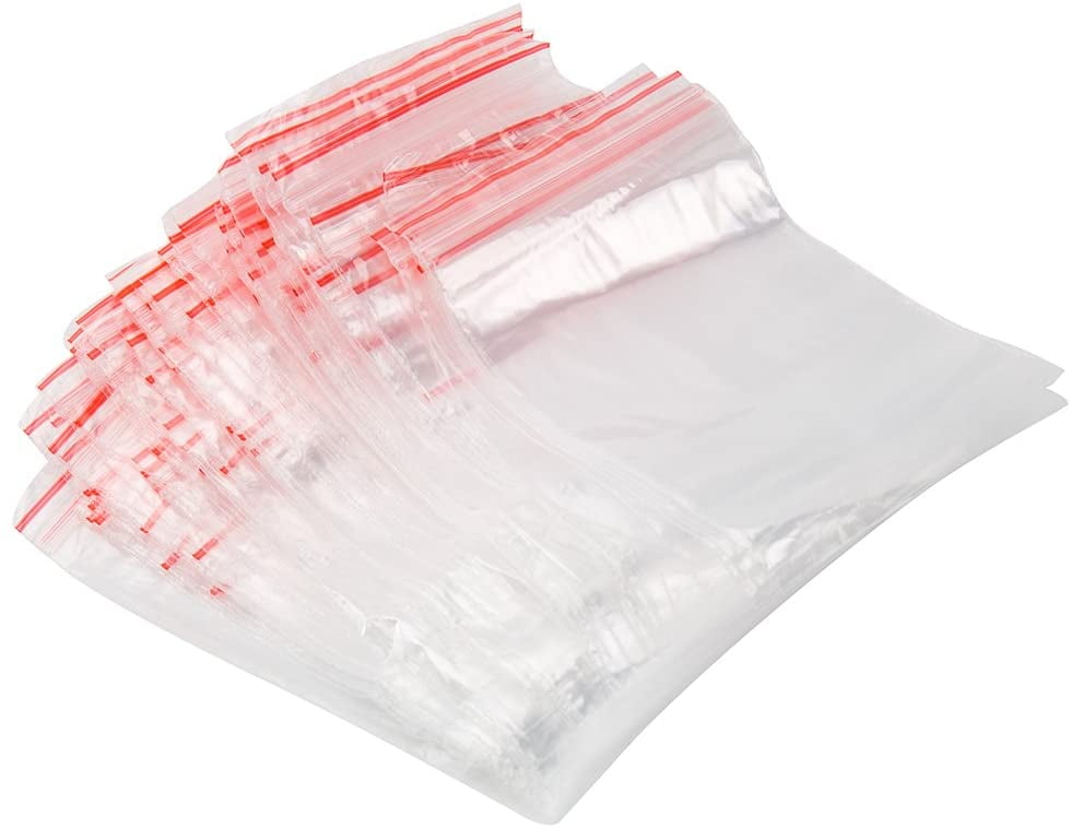 50 Grip Seal Bags 6" X 9" Self Resealable Zip Lock Clear Plastic Bags 