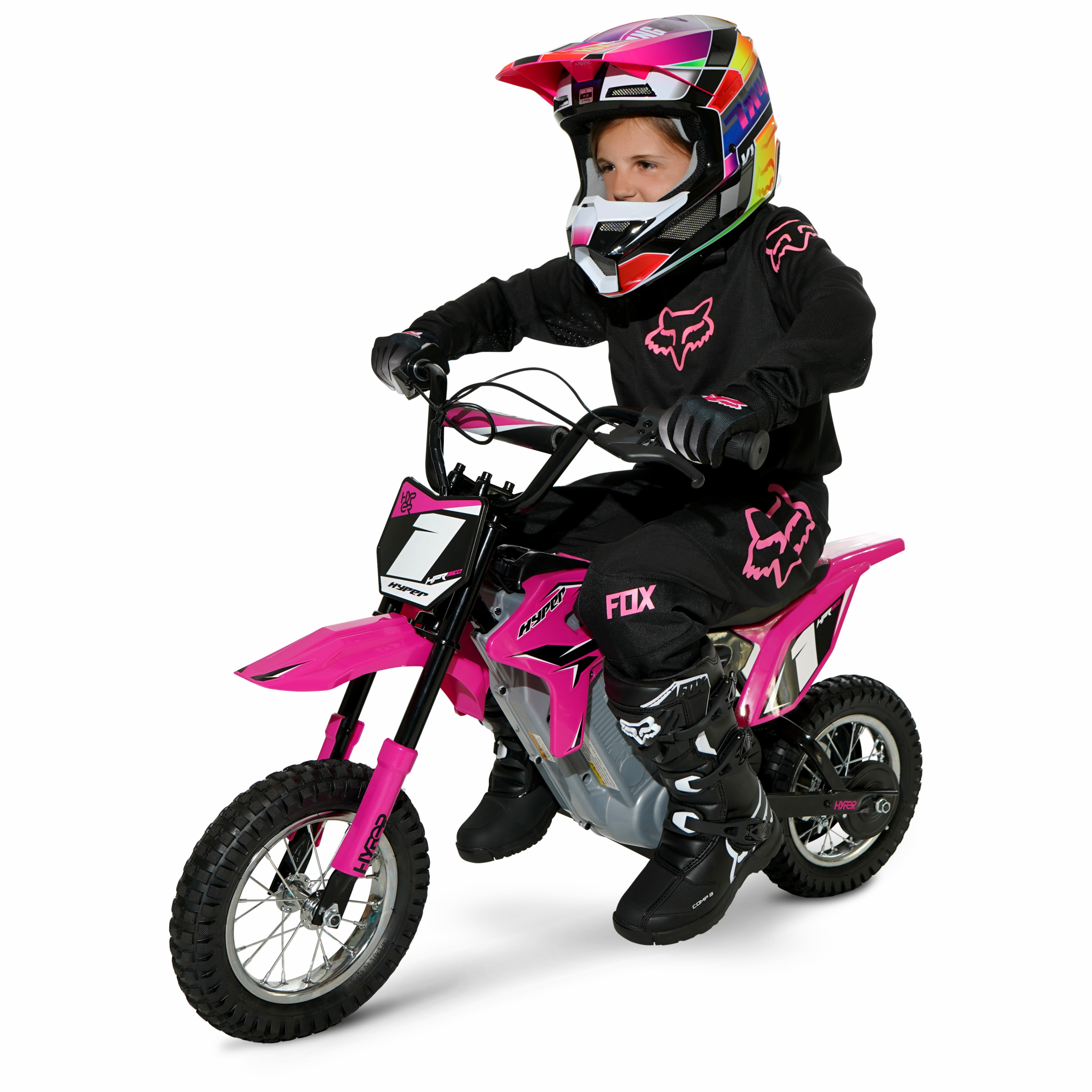 Hyper Hpr 350 Dirt Bike 24 Volt Electric Motorcycle Pink Walmart Com Walmart Com