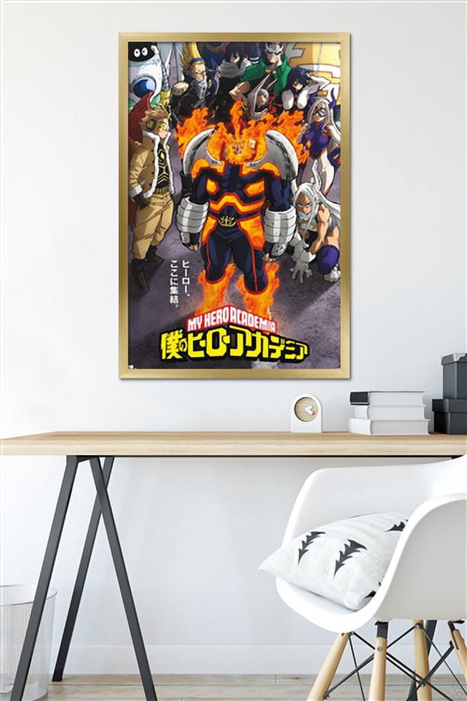 My Hero Academia: Season 6 - Teaser Key Art Wall Poster, 22.375" x 34" Framed