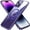 purple, variant on SZBXD Magnetic Slim Clear Case for iPhone 14 Pro Max [Not Yellowing] [Military Grade Protection] [No.1 Strong Magnets] Compatible with iPhone 14 Pro Max Protective Case 6.7 inch 2022,Alpine Green