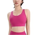 thumbnail image 3 of DDAPJ pyju Longline Sports Bra for Women Padded Workout Tank Tops Built in Bras Criss Cross Back Yoga Corp Top Basic Solid Fitness Undershirts Sales of Today Hot Pink M, 3 of 6