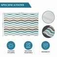 thumbnail image 5 of Abstract Cyan-brown Water Ripple Placemats Set of 6,Wipeable Washable Table Mats for Dining Tables, Gradient Striped Place Mats for Kitchen Event Party Tabletop Decor, 5 of 9
