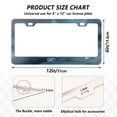 thumbnail image 2 of Aluminum License Plate Frame 2 Pack Car Exterior Accessory Car Tag Holder for Front Rear Plates Cars Decor Abstract Art Flower, 2 of 7