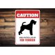 thumbnail image 1 of Señal de advertencia para perros Fox Terrier, señal para perros amantes de los Fox Terrier, señales de razas de perros, regalos de Fox Terrier, señal para puerta de perro, señal de metal para perro,, 1 of 4