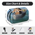 thumbnail image 5 of Kdxio Two Brave Cats Are Floating On The Sea Iceberg for Double Compartment Pen Case Oxford Organizer with Zipper Pockets for Students Artists, 5 of 7