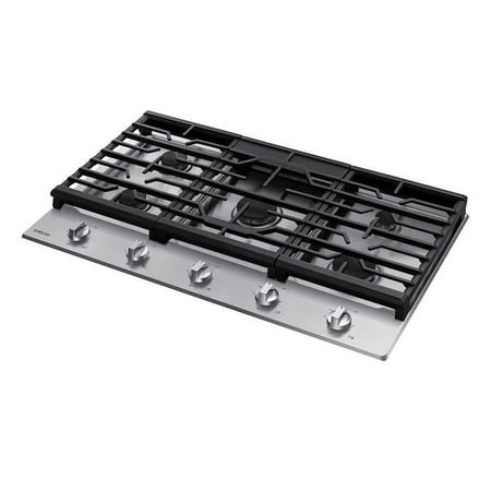 Samsung - 36" Built-In Gas Cooktop with 5 Burners - Stainless Steel
