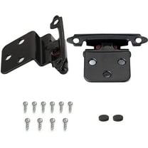 Goldenwarm 10 Units Cabinet Hinges Black Stainless Steel 3/8" Inset Door Hinges Cabinet  Hardware