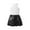 White, variant on Little Girls Skirts Set Off Shoulder Vest Top Faux Leather Short Skirts,Toddler Summer Basic Skirts 2 PCS