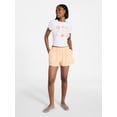 thumbnail image 2 of No Boundaries Striped Seersucker Bungee Shorts, 2" Inseam, Women's XXS-XXL, 2 of 5