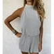 thumbnail image 3 of Mono de verano con cuello halter, mono de verano para mujer, mono de verano para mujer, mono corto con cuello halter, diseño exquisito, 3 of 7