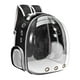 thumbnail image 1 of Mochila para transportar mascotas, para perros pequeños, tipo cápsula, transparente, para viajes Negro, 1 of 9