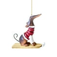 thumbnail image 2 of BOPORO Dachshund Christmas Ornament, Funny Cartoon Dog Christmas Tree Hanging Ornament, Xmas Tree Dog Pendant for Christmas Tree Decorations Car Backpacks Home Decor Dog Lovers Gifts, 2 of 6