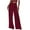 Red, variant on Lmnyox High Waist Trousers for Women Flowy Wide Leg Velour Palazzo Pants Fall Trendy Longe Pants