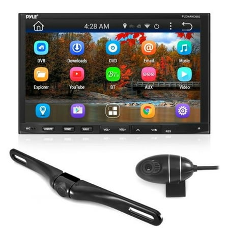 camera backup android stereo dvr dash cam dual receiver rearview system walmart gps din double pyle kit bluetooth dvd