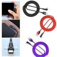thumbnail image 2 of lanema 180 Degree Rotate 480Mbps Nylon USB to Type C Quick Power Cable for Charging and Data Transfer, 2 of 20