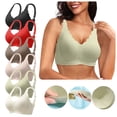 thumbnail image 5 of TTUHYWXI Scalloped Wirefree Bras for Women Full Coverage No Underwire Everyday Bras Comfortable Wireless Padded Bras Seamless (Light Pink, 5XL), 5 of 6