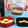 thumbnail image 3 of Square folding air silicone baking tray, pot bowl pad, reusable air accessory basket, microwave gray large, 3 of 5