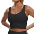 thumbnail image 1 of Top deportivo CRZ YOGA Butterluxe escote en V y espalda en U negro M, 1 of 7